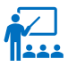 Icone de uma sala de aula com alunos